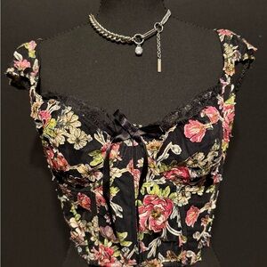 Victoria's Secret Black Floral Blouse